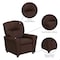 Flash Furniture Kids Recliner, 25" to 39" x 28", Upholstery Color: Brown BT-7950-KID-BRN-LEA-GG - alternate 6
